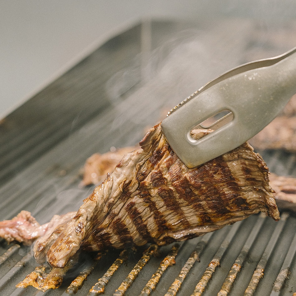 Marquage de la viande avec la plancha Gril Krampouz