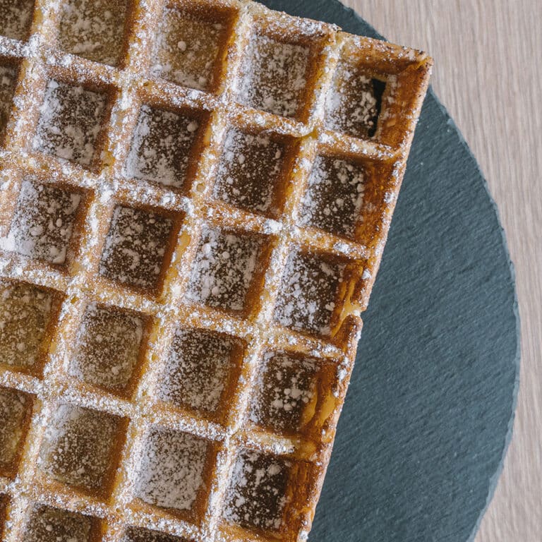 Gaufre cuite sur un gaufrier 5x7 Bruxelles Krampouz
