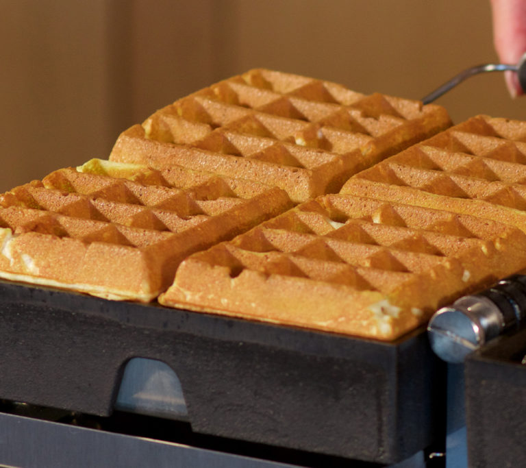 4*6 Liège waffle maker, 90° opening
